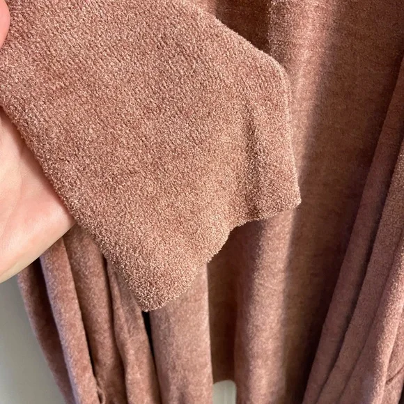 Barefoot Dreams CozyChic Ultra Lite in Brown sweater cardigan hooded 3X - Picture 6 of 8